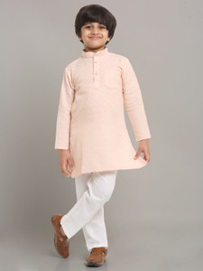 rcensa boys self design straight kurta