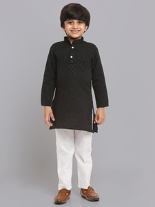 rcensa boys self design straight kurta