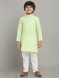 rcensa boys self design straight kurta
