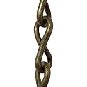 RCH Hardware CH-S50-06-AB Steel Basket Chain 5 Gauge, Antique Brass (1 Foot)