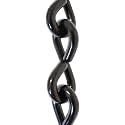 RCH Hardware CH-S50-06-BLK Steel Basket Chain 5 Gauge, Black (1 Foot)