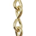 RCH Hardware CH-S50-06-PB Steel Basket Chain 5 Gauge, Polished Brass (1 Foot)