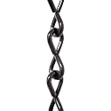 RCH Hardware CH-S50-12-BLK Steel Fixture Chain, 13 Gauge, Black