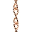 RCH Hardware CH-S50-12-CO Steel Basket Chain 13 Gauge, Copper (1 Foot)