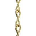 RCH Hardware CH-S50-12-PB Steel Basket Chain 13 Gauge, Polished Brass (1 Foot)