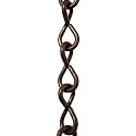 RCH Hardware CH-S50-16-AC Steel Basket Chain 15 Gauge, Antique Copper (1 Foot)