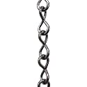RCH Hardware CH-S50-16-GUN Steel Basket Chain 15 Gauge, Gunmetal (1 Foot)