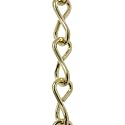 RCH Hardware CH-S50-16-PB Steel Basket Chain 15 Gauge, Polished Brass (1 Foot)