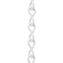 RCH Hardware CH-S50-16-WHT Steel Basket Chain 15 Gauge, White (1 Foot)