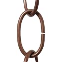 RCH Hardware CH-S56-10-AC-3 | 8 Gauge Decorative Solid Steel Standard Link Fixture Chain | 3 Foot Increments |Antique Copper Finish
