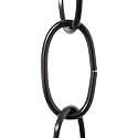 RCH Hardware CH-S56-10-BLK-3 | 8 Gauge Decorative Solid Steel Standard Link Fixture Chain | 3 Foot Increments |Black Finish