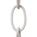RCH Hardware CH-S56-10-WHT-3 | 8 Gauge Decorative Solid Steel Standard Link Fixture Chain | 3 Foot Increments |White Finish