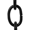 RCH Hardware CH-S56-11S-BLK-3 |9 Gauge Steel Chandelier Chain for Lighting and Hanging Fixtures - Standard Links (3 ft/1 Yard, Black)