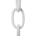 RCH Hardware CH-S56-11S-WHT-3 | 9 Gauge Decorative Solid Steel Standard Link Fixture Chain | 3 Foot Increments | White Finish