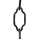 RCH Hardware CH-S57-30-BLK-3 | 12 Gauge Decorative Solid Steel Motif Link Fixture Chain | 3 Foot Increments |Black Finish