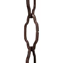 RCH Hardware CH-S57-33-AC-3 | 9 Gauge Decorative Solid Steel Motif Link Fixture Chain | 3 Foot Increments |Antique Copper Finish