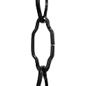 RCH Hardware CH-S57-33-BLK-3 | 9 Gauge Decorative Solid Steel Motif Link Fixture Chain | 3 Foot Increments |Black Finish