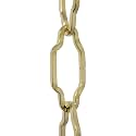 RCH Hardware CH-S57-33-PB-3 | 9 Gauge Decorative Solid Steel Motif Link Fixture Chain | 3 Foot Increments |Polished Brass Finish