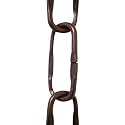 RCH Hardware CH-S58-20-AC-3 | 12 Gauge Decorative Solid Steel Spanish Link Fixture Chain | 3 Foot Increments |Antique Copper Finish