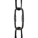 RCH Hardware CH-S58-20-BLK-3 | 12 Gauge Decorative Solid Steel Spanish Link Fixture Chain | 3 Foot Increments |Black Finish