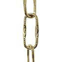 RCH Hardware CH-S58-20-PB-3 | 12 Gauge Decorative Solid Steel Spanish Link Fixture Chain | 3 Foot Increments |Polished Brass Finish