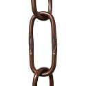 RCH Hardware CH-S58-40-AC-3 | 6 Gauge Decorative Solid Steel Spanish Link Fixture Chain | 3 Foot Increments |Antique Copper Finish