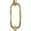 RCH Hardware CH-S58-40-PB-3 | 6 Gauge Decorative Solid Steel Spanish Link Fixture Chain | 3 Foot Increments |Polished Brass Finish