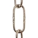 RCH Hardware CH-S58-40-PN-3 | 6 Gauge Decorative Solid Steel Spanish Link Fixture Chain | 3 Foot Increments |Polished Nickel Finish