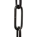 RCH Hardware CH-S59-04-BLK-10 |9 Gauge Decorative Solid Steel Oval Link Fixture Chain | 10 Foot Increments | Black Finish