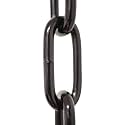RCH Hardware CH-S59-06-BLK-10 |3 Gauge Decorative Solid Steel Oval Link Fixture Chain | 10 Foot Increments | Black Finish