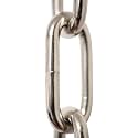 RCH Hardware CH-S59-06-PN-10 |3 Gauge Decorative Solid Steel Oval Link Fixture Chain | 10 Foot Increments | Polished Nickel Finish