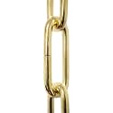 RCH Hardware CH-S59-395-PB-3 Steel Fixture Chain, Polished Brass (3FT)