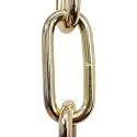 RCH Hardware CH-ST59-U58-PB-10 Steel Chandelier Chain, Polished Brass (10 Feet)