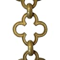 RCH Hardware Decorative Antique Solid Brass Chain for Hanging, Lighting - Cross Clover Design Unwelded Links (1 Foot)