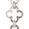 RCH Hardware Decorative Polished Nickel Solid Brass Chain for Hanging, Lighting - Cross Clover Design Unwelded Links (1 Foot)