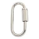 RCH Hardware QL-BR01-50 Brass Quicklink, 7 Gauge, Polished Nickel (2 Pack)