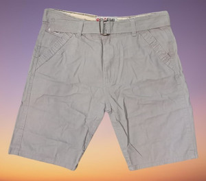 RCS Solid Men Grey Chino Shorts