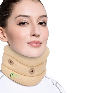 rcsp cervical collar for neck pain and support pain relief for men and women orthopedic neck brace for immobilization stiffness and muscle spasms skin l 4-45 inch