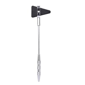 rcsp reflex hammer neurological knee diagnostic taylor percussion hammer tool kit medical ergonomic triangular hammer brass chrome-plated silver pack of 1