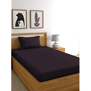 rd trend single bedsheet with pillow cover  210 tc poly cotton  72x48x8