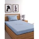 RD TREND® Premium Elastic Fitted Bedsheets for Single Bed Size (72 x 48 x 8 Inches) with 1 Pillow Cover Size (18x28 Inches) Color- Light Sky