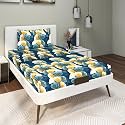 RD TREND® Presents Bedsheet for Single Bed Polycotton 210 TC, Size-60X90 Inches(152X228 CM), Single Bedsheet with Pillow Cover (18X28 Inches) Teal Blue
