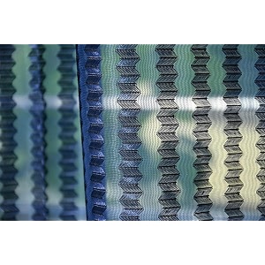 rdk polyester sheer-net fancy sheer sparkling long door curtain blue 9 feet- 2pcs