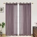 RDK Polyester Sheer-Net Fancy Sheer Sparkling Long Door Curtain (Wine, 10 feet)- 2pcs