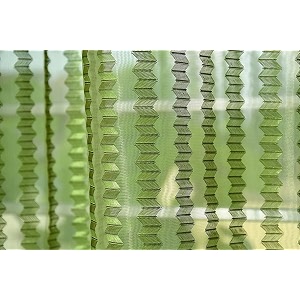 rdk premium fancy sparkling beautiful sheer striped string hanging color polyester tissue net pattern eyelet curtain green long door-10 feet-1 pcs