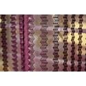 RDK Premium Fancy Sparkling Beautiful Sheer Striped String Hanging Color Polyester Tissue net Pattern Eyelet Curtain (Wine, Long door-10 feet)-1 pcs