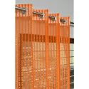 RDK Premium Fancy Sparkling Beautiful Sheer Striped String Hanging Color Polyester Tissue net Pattern Eyelet Curtain (Orange, Window-5 feet)-1 pcs
