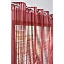 RDK Premium Fancy Sparkling Beautiful Sheer Striped String Hanging Color Polyester Tissue net Pattern Eyelet Curtain (Maroon, Door-7 feet)-1 pcs