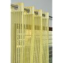 RDK Premium Fancy Sparkling Beautiful Sheer Striped String Hanging Color Polyester Tissue net Pattern Eyelet Curtain (Yellow, Long door-10 feet)-1 pcs