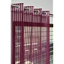 RDK Premium Fancy Sparkling Beautiful Sheer Striped String Hanging Color Polyester Tissue net Pattern Eyelet Curtain (Wine, Long Door-9 feet)-1 pcs